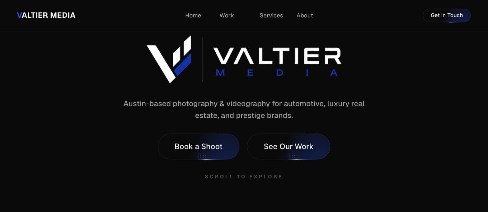 Valtier Media website screenshot